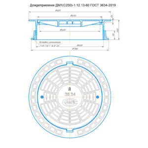 Дождеприемник плавающий ДМ1(С250)-1.12.13-60 ГОСТ 3634-2019
