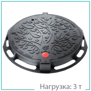 Люк чугунный ЛУ(А30)-К-2-60, серия "Санкт-Петербург"